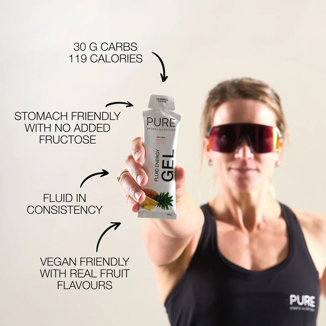 PURE Fluid Energy Gel 59g Raspberry NO CAFFEINE