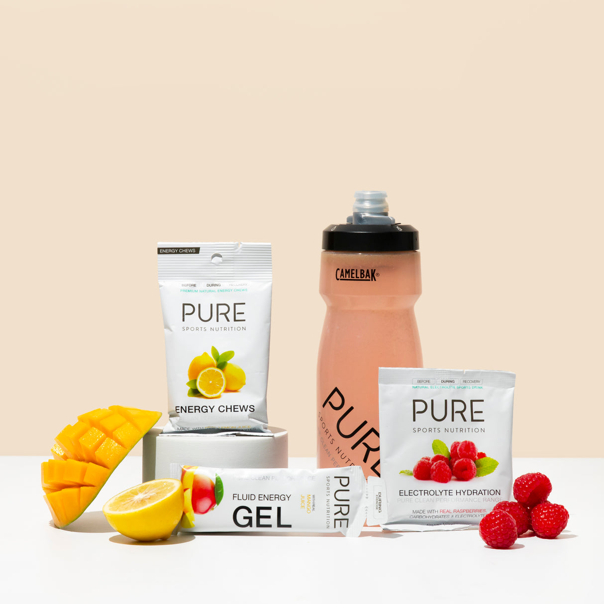 Product photo with multiple other products in shot as well