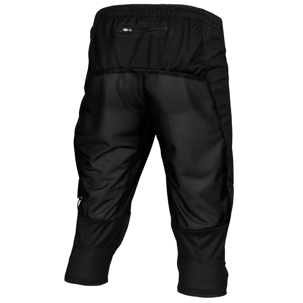 Men's Trimtex Trail 3/4 orienteering pants in black, back view with zip pocket