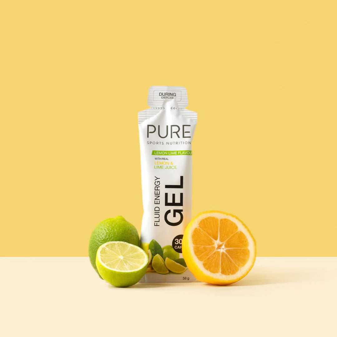 PURE Fluid Energy Gels - 8 Pack - Lemon Lime
