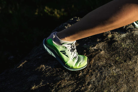 MAXx2 trail shoe showcasing amazing grip and lightweight design on rocky terrain.