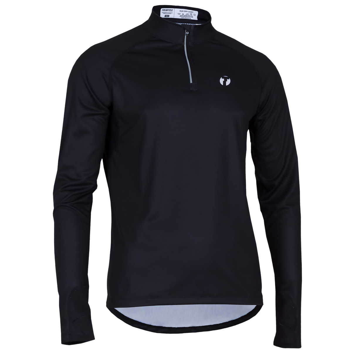 Run Zip Long Sleeve Shirt in a sample design, front