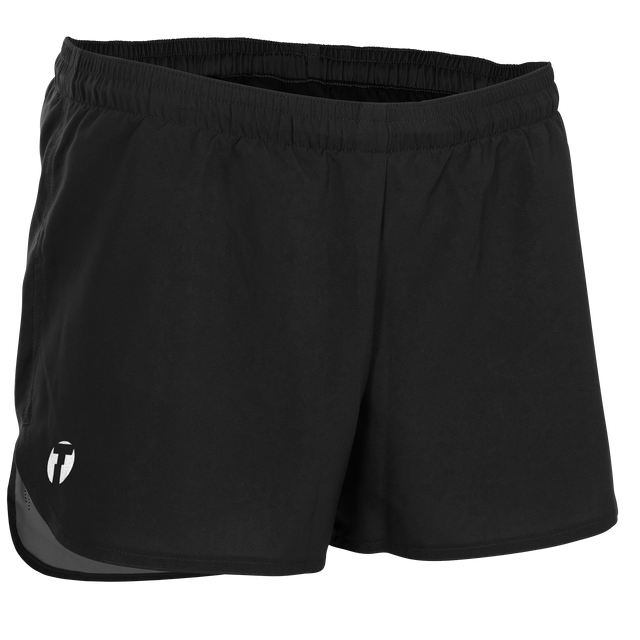 Lead Running Shorts in a sample design, front