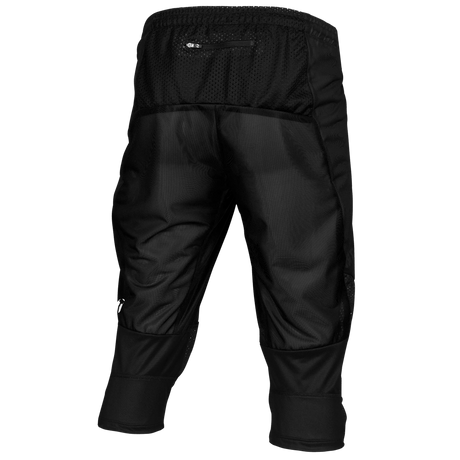 Men's Trimtex Trail 3/4 orienteering pants in black, back view with zip pocket